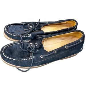 Sperry Top-sider Cow fur‎ women's boat  shoes black sz 9